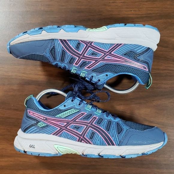 ASICS Gel-Venture 7 Running Shoe Peacoat/Hot Pink Size 10 - Picture 2 of 7